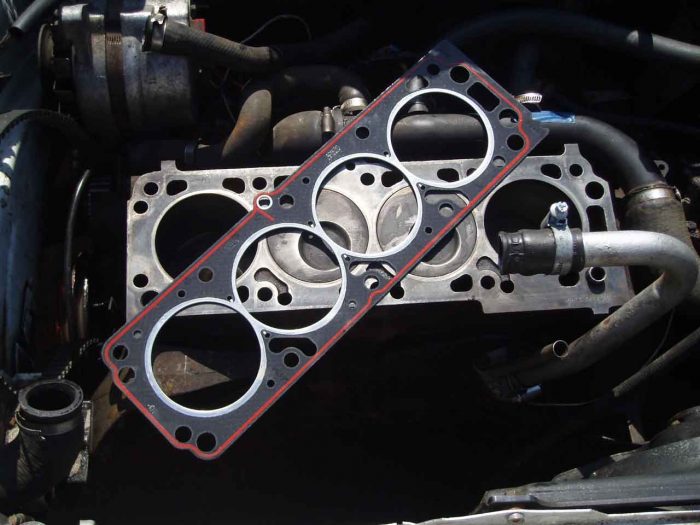 close-up of automobile gasket