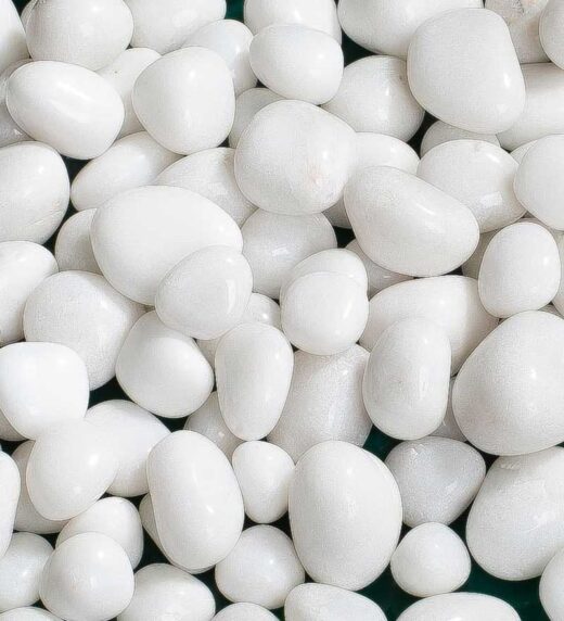 Decorative White Garden Pebbles