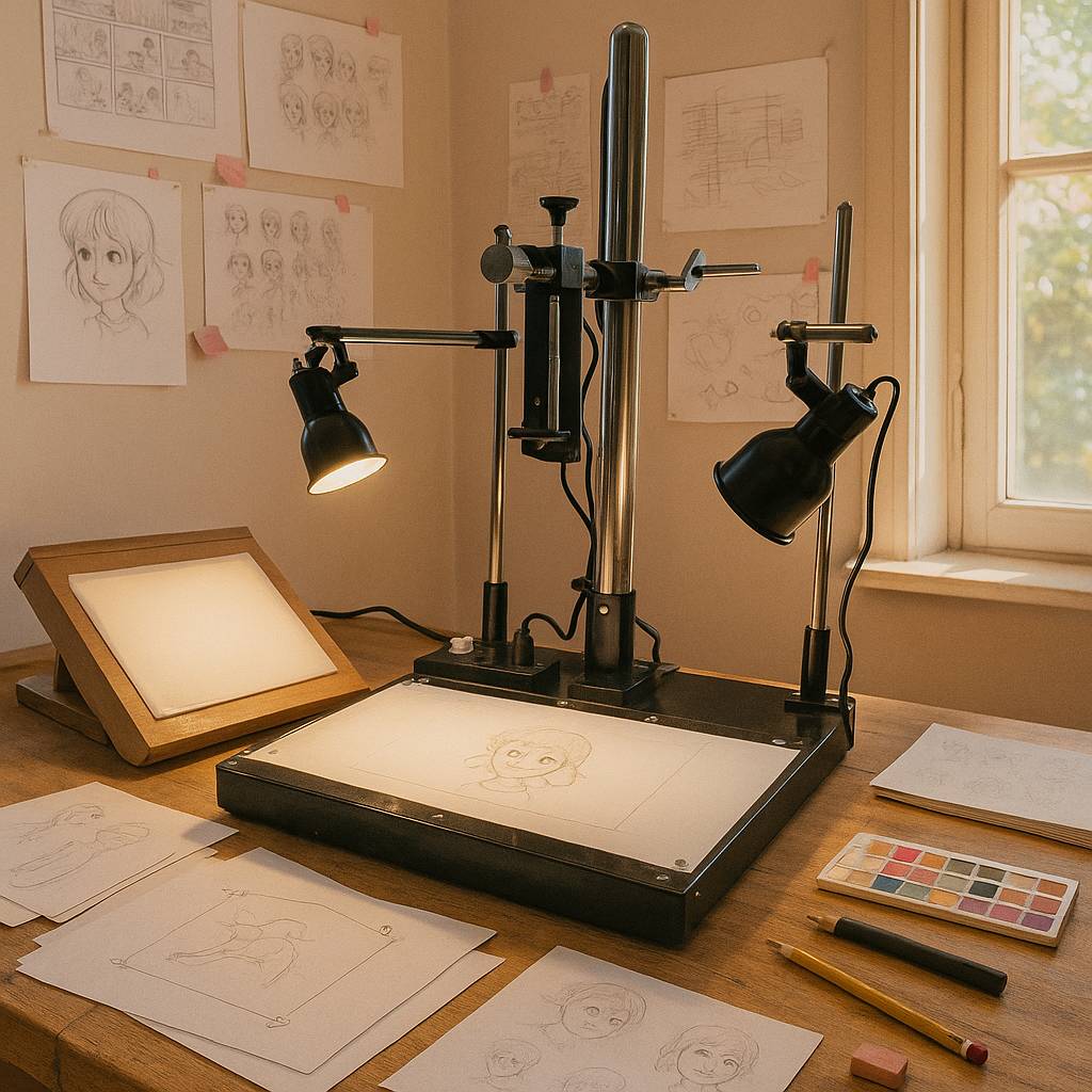 Line tester for 2d animation lightbox