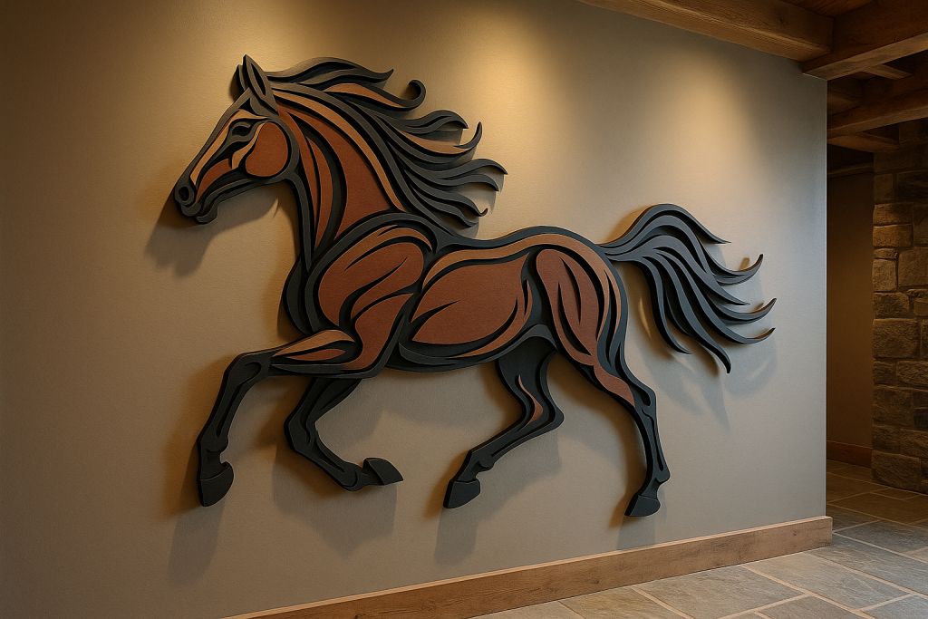 Wood Decorated Walls – Horse