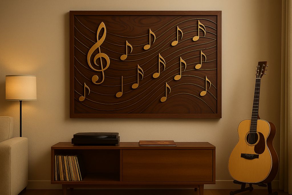 Wall Accents Wood – Wooden Wall Decor - Music Notes